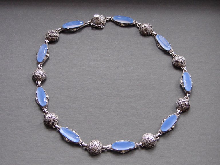 Birks sterling chalcedony necklace