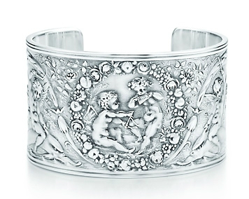 Tiffany Silver Studio cherub cuff