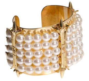 Fenton pearl and gold cuff