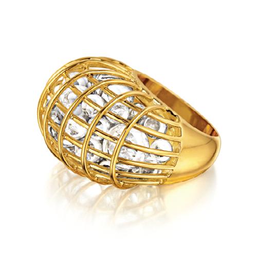 Verdura caged bubbles ring