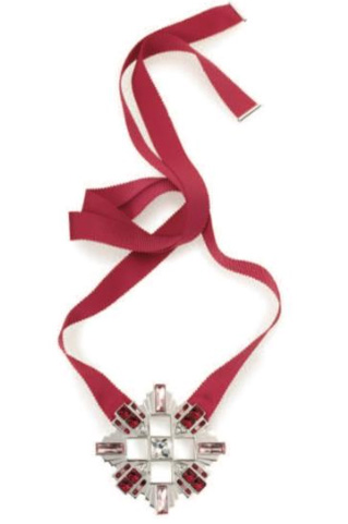 Swarovski Vreeland red cross necklace