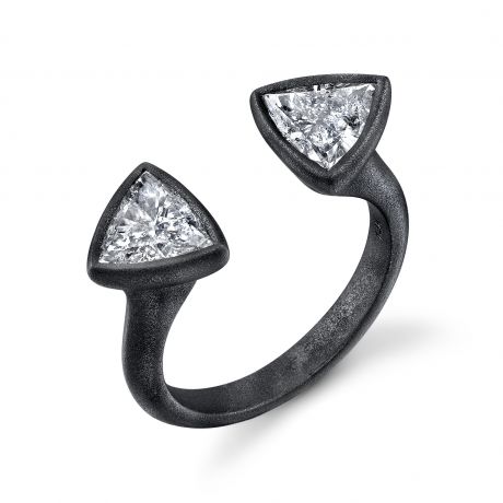 Roseark diamond trillion ring