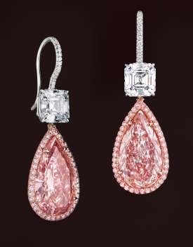 Leviev pink diamond earrings