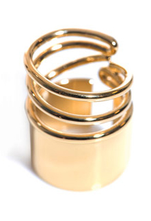 Balenciaga tube metal ring