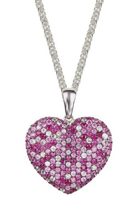Effy pink sapphire heart pendant