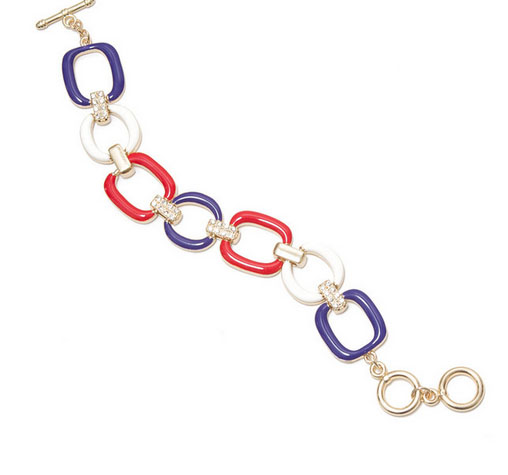 Jeweliq flag links bracelet