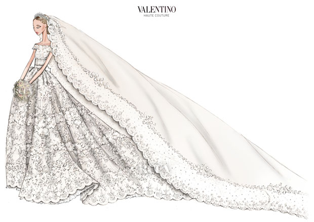 Princess Madeleine Valentino gown