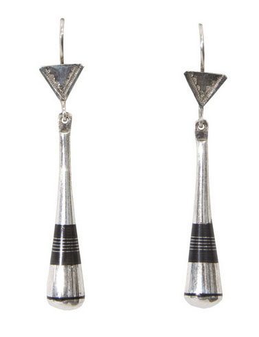 Tuareg silver and ebony earrings