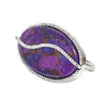 Colette Purple Turquoise and Diamond ring