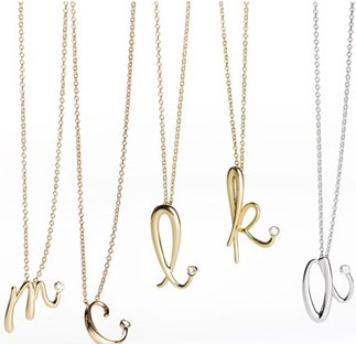 Kwiat initial pendant