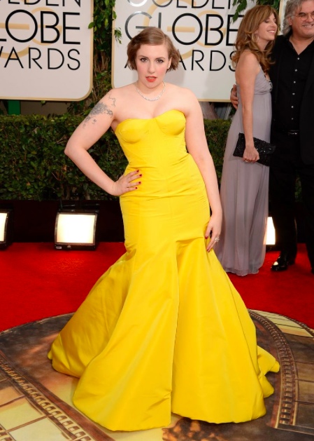 Lena Dunham - Golden Globes 2014, Getty Photo
