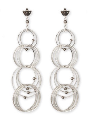 Coomi Spring Silver Links Diamond Earrings