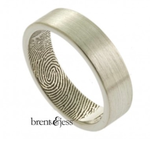 Brent and Jess Fingerprint ring