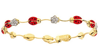 Aaron Basha ladybug bracelet
