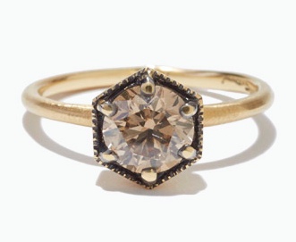 Satomi Kawakita Large Brown Diamond Ring