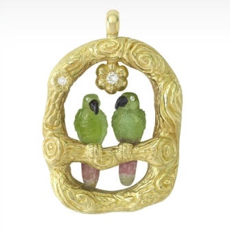 Elizabeth Gage Two's Company Pendant