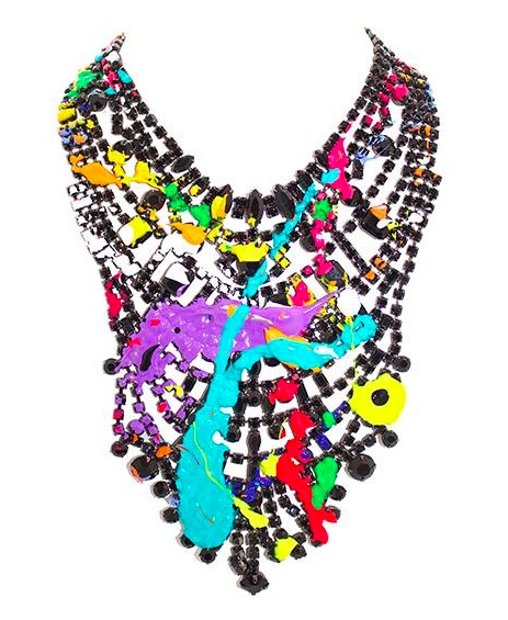Tom Binns Jet Necklace with Paint Splash