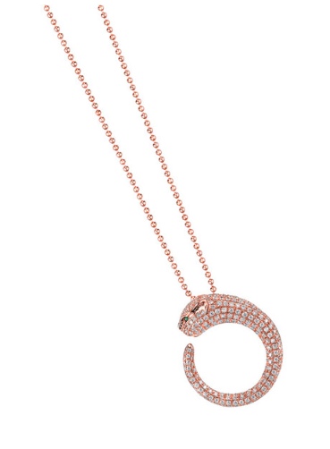 Anita Ko Diamond Circle Panther Necklace
