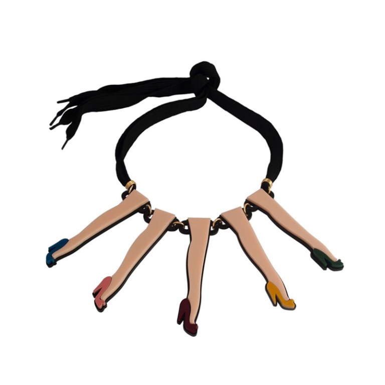 Yazbukey Legs Multi Plexi Necklace