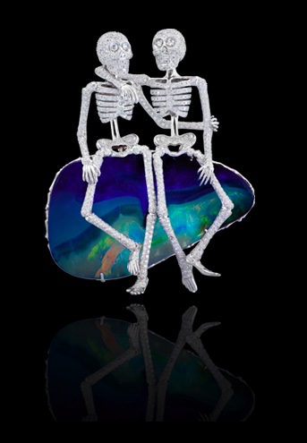 Lydia Courteille Opal Skeleton Pendant