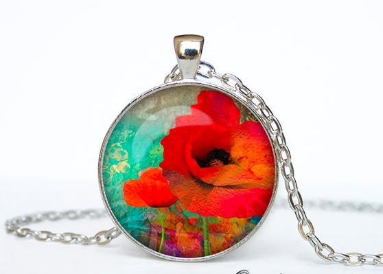 Out of Space Poppy Pendant