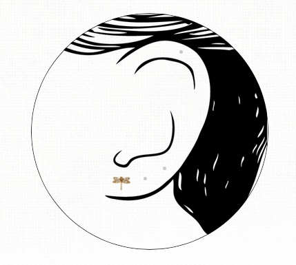 Loquet Dragonfly earring