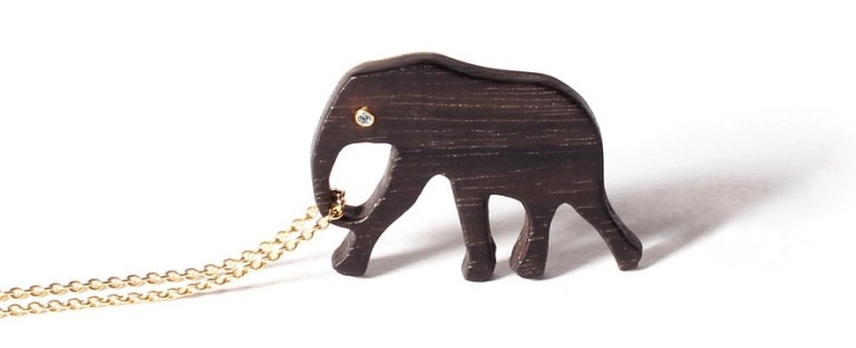 Marc Alary Ebony Elephant Pendant