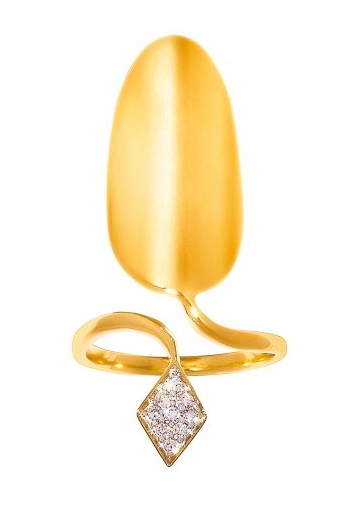 Amanda Marmer Diamond Drop Golden Nail