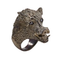 Huckleberry Boar's Head Ring