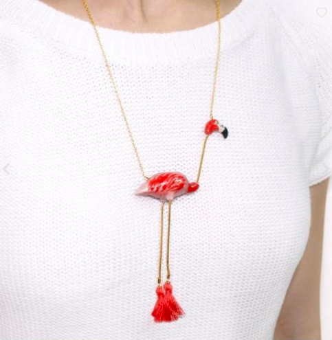 Nach Bijoux Flamingo Long Necklace