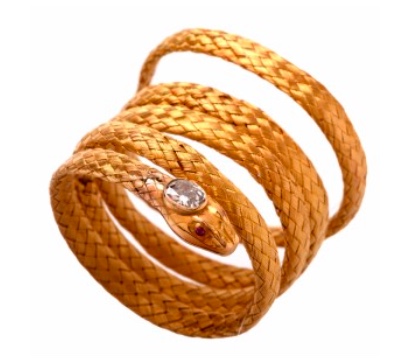 Antique mesh snake bracelet