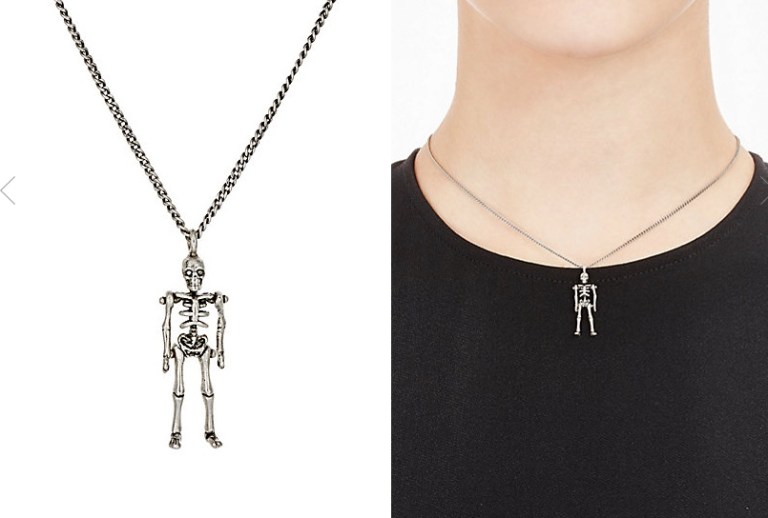 YSL Punk Skeleton Necklace