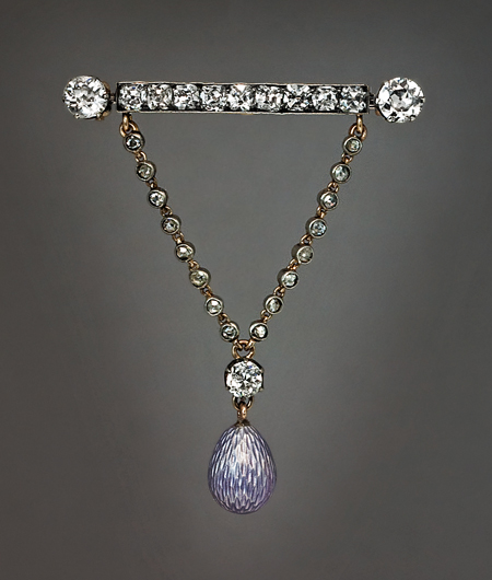 Antique Diamond Egg Brooch
