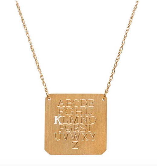 Moon and Lola Eye Chart Monogram Pendant