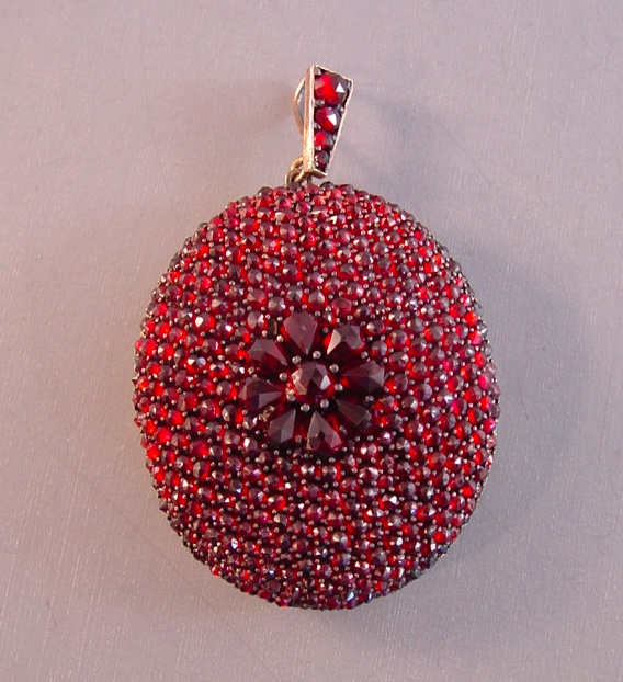 Bohemian garnet locket