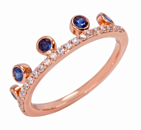Khai Khai Sapphire Diamond Stack Ring