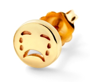 Alison Lou Single Sad Stud Earring