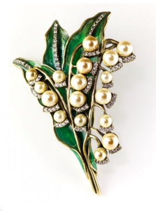 Heidi Daus Lily of the Valley Pin