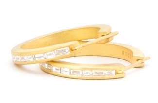 Huckleberry Ltd Baguette Hoop Earrings