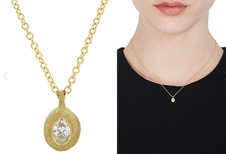 Tate diamond and gold pendant