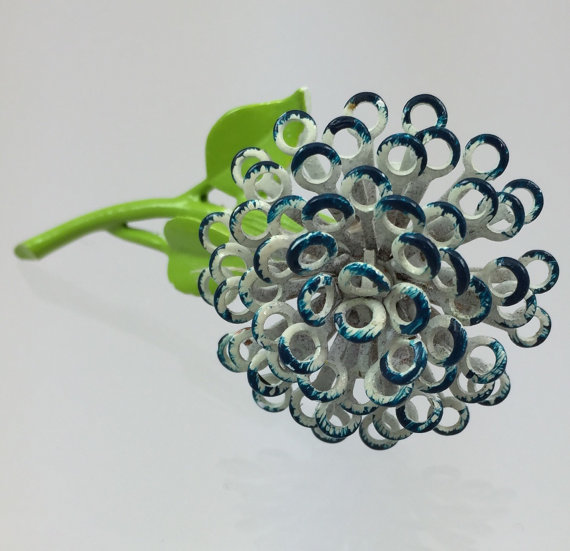 Vintage Enamel Flower Brooch