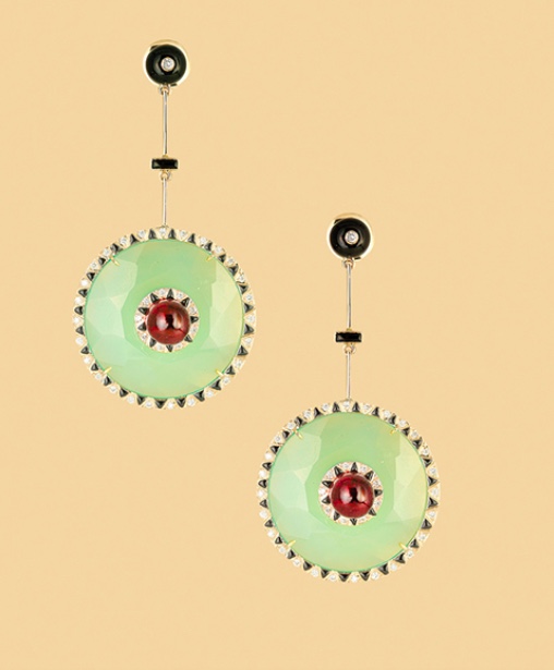 Hanut Singh 3D Disc Earrings