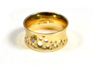 Jason McCloud Flared Diamond Bubble Ring