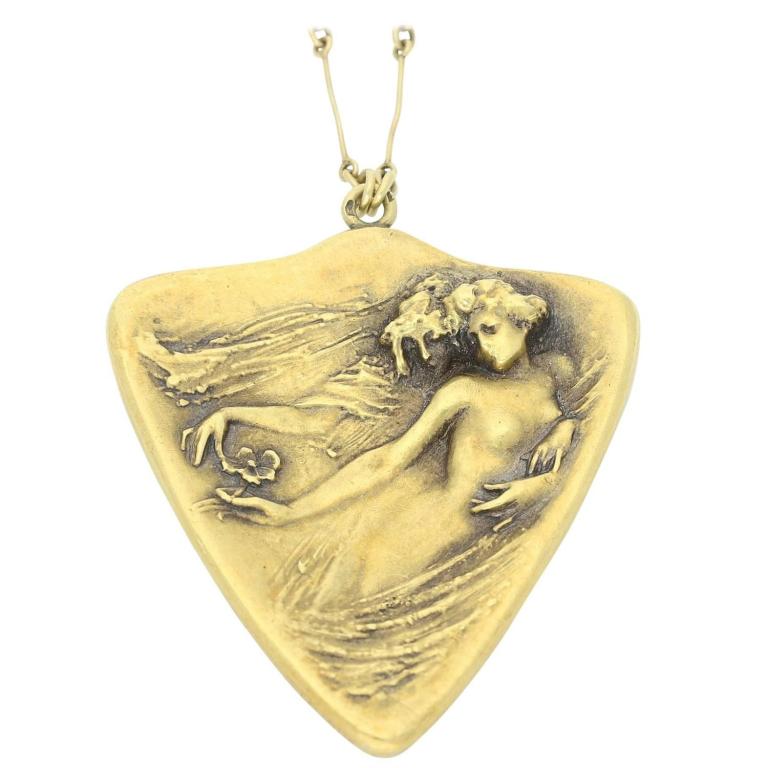 Lalique Gold Pendant