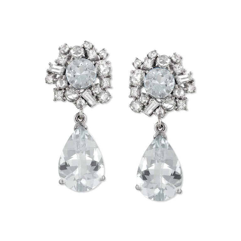 Ashley Morgan Starburst Cluster Drop Earrings